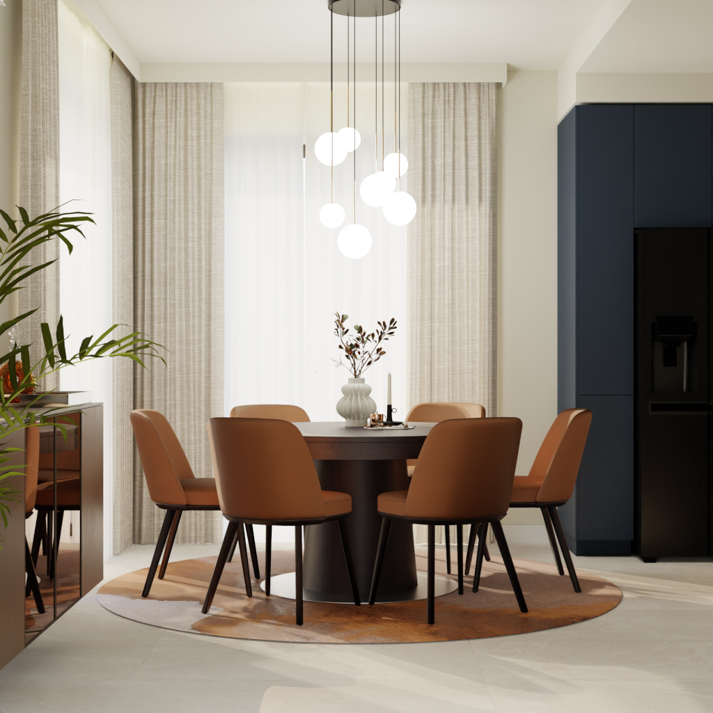 dining room with round table