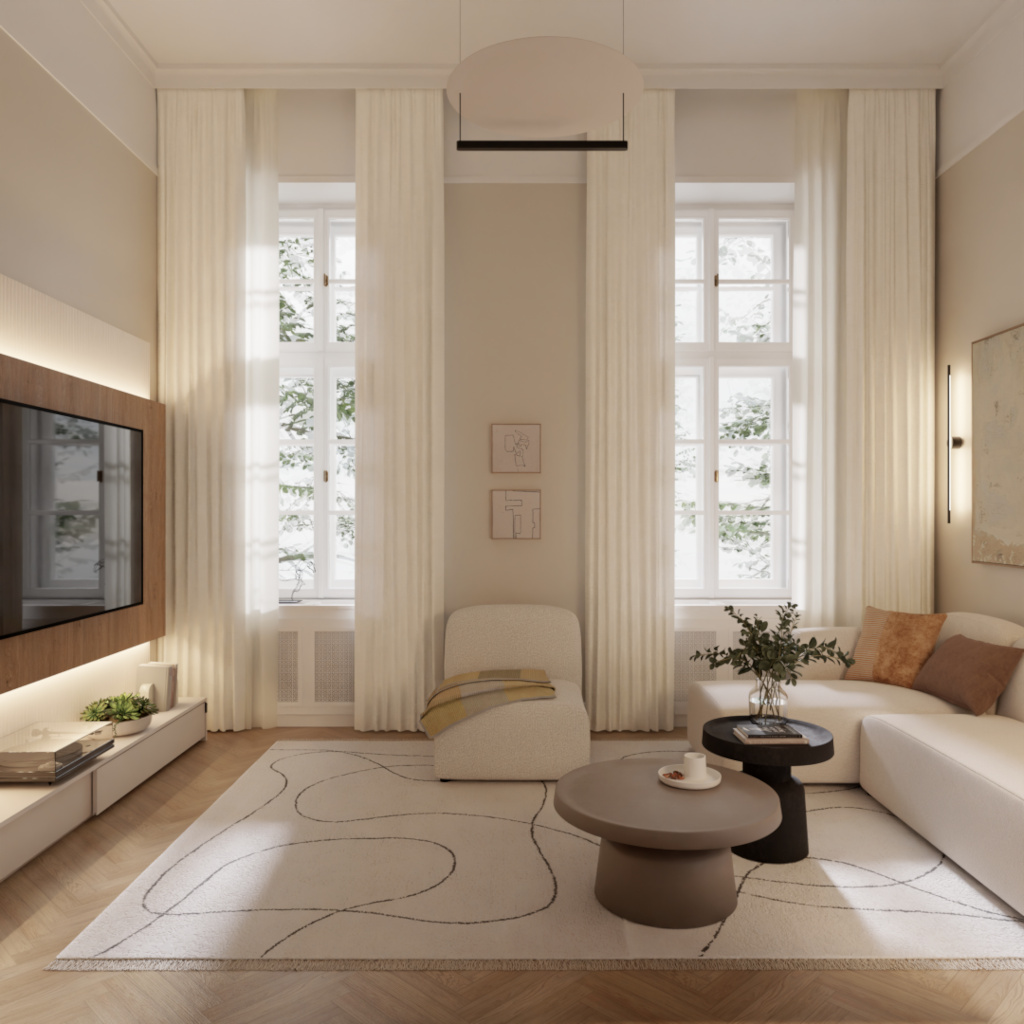 nappali meleg minimál stílusban